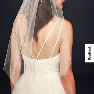 Ivory One-Tier Blusher Veil, DAVID'S BRIDAL